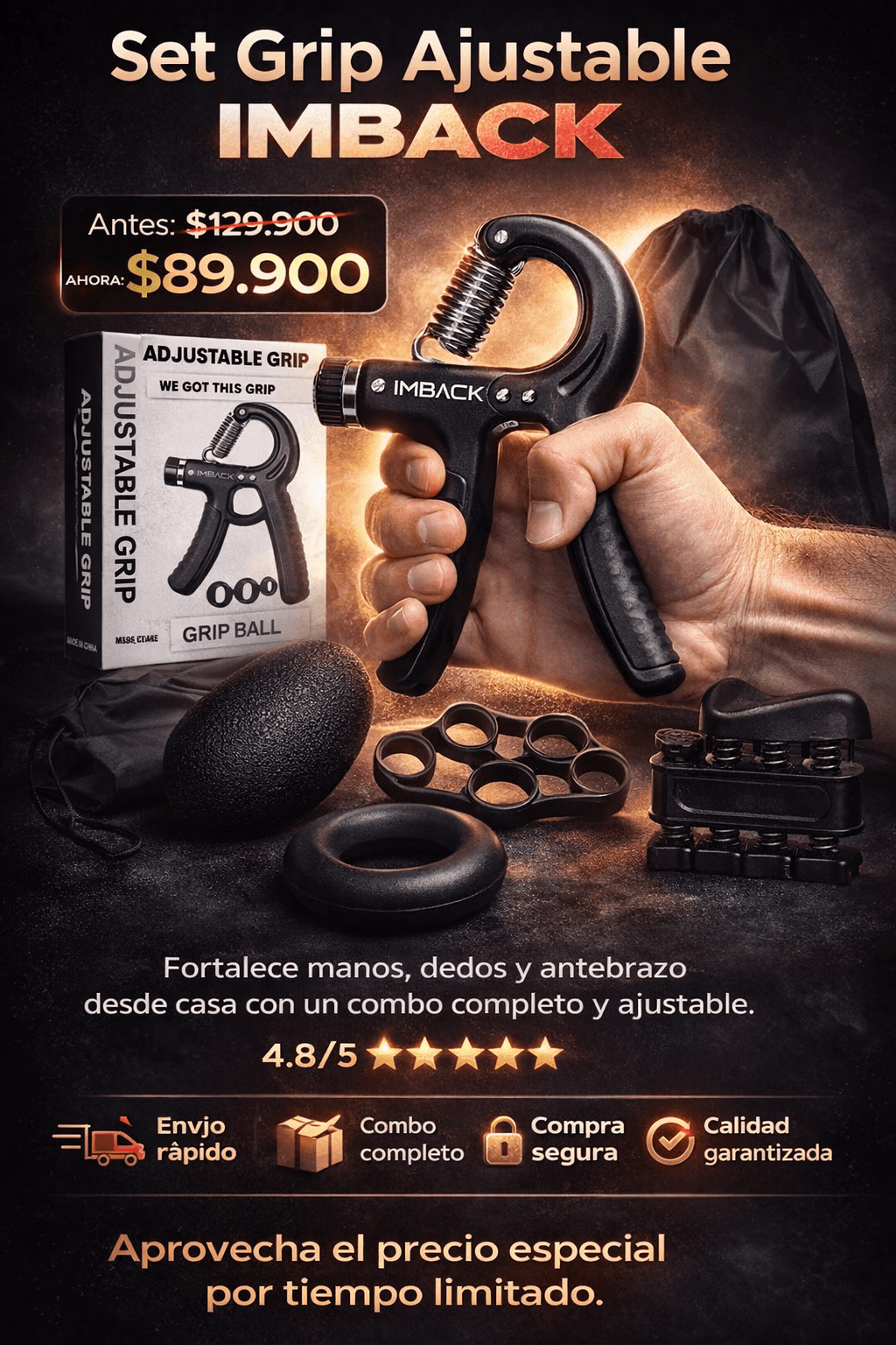 Set Hand Grip IMBACK Importado 🇺🇸