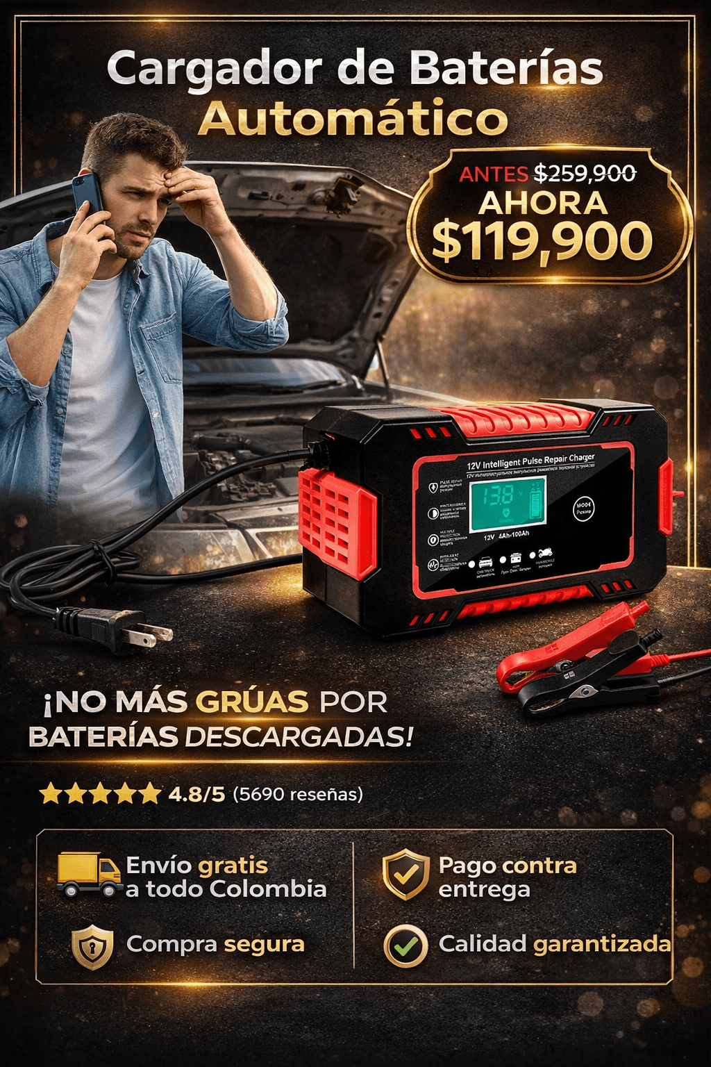 Cargador de Baterías Automatico
