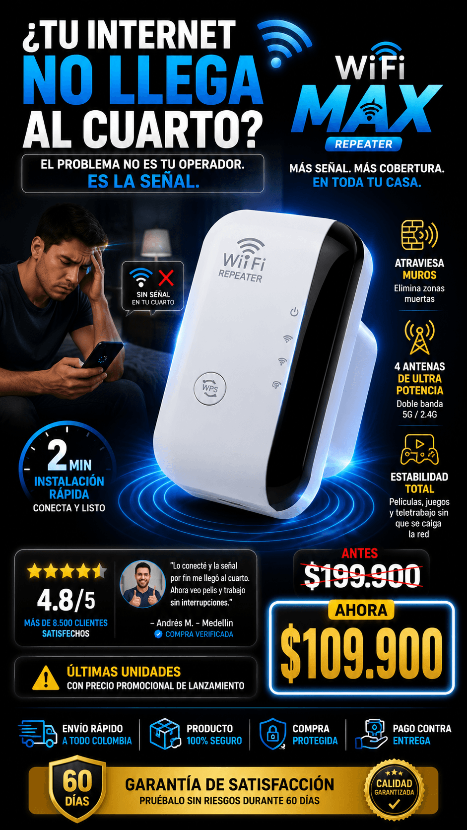 WiFi MAX Repeater: más señal en toda tu casa