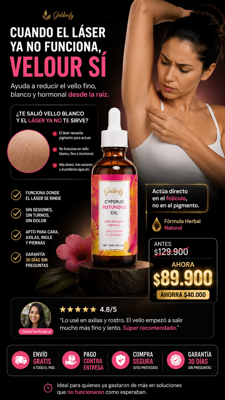 Cyperus Rotundus Oil 30 ml - Aceite Depilación Definitiva