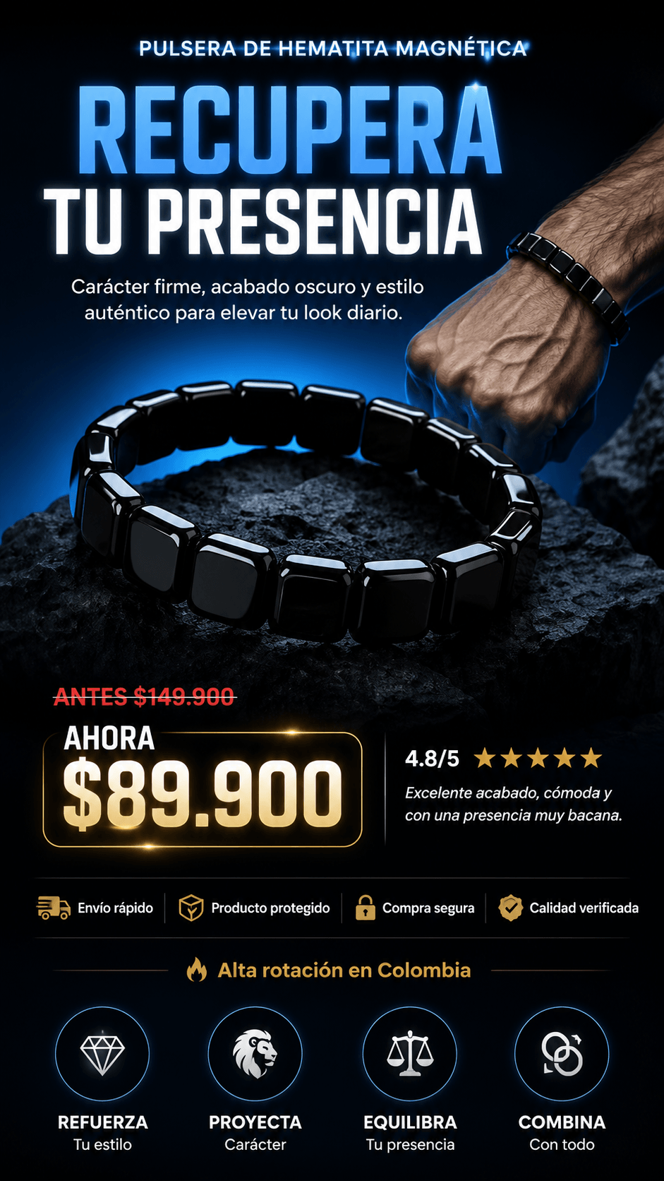 Pulsera Hora Hematita