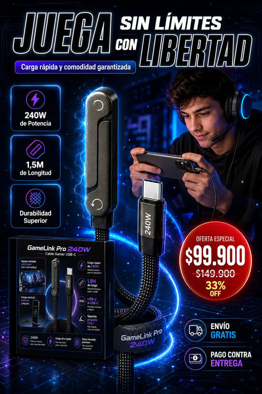 GameLink Pro 240W – Cable Gamer USB-C