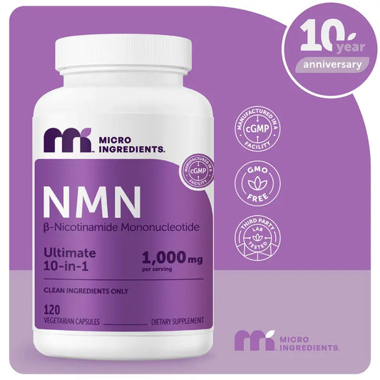 Complejo NMN Micro Ingredients 1,000mg por Porción, Complejo 10-1, Sin