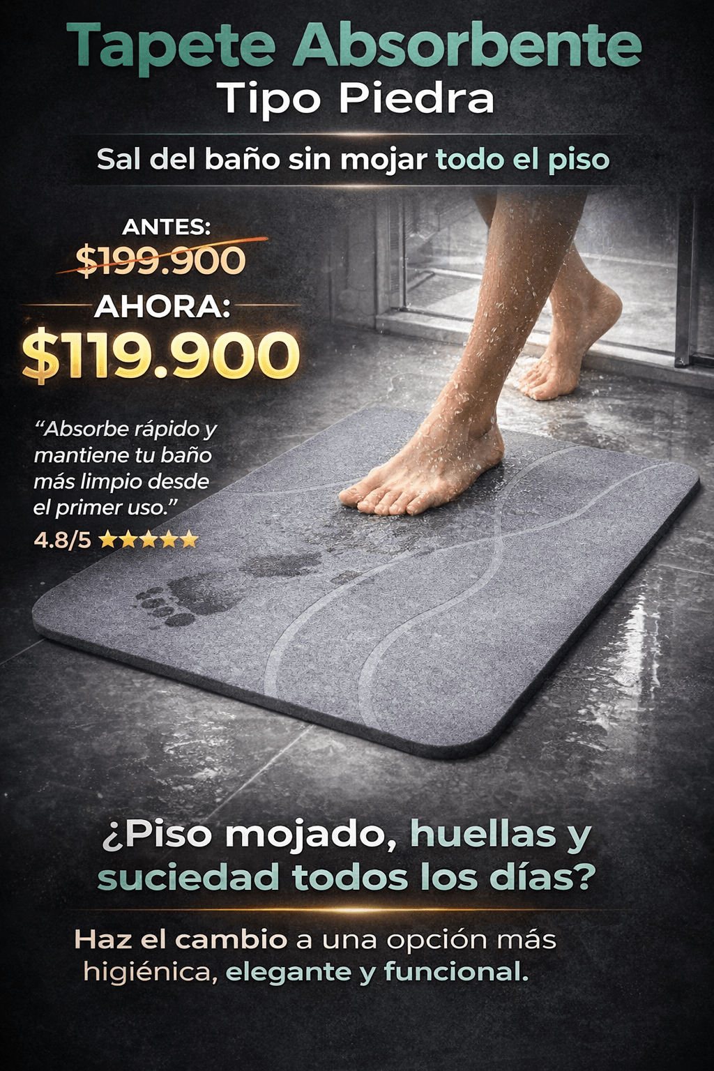 Tapete Absorbente tipo Piedra