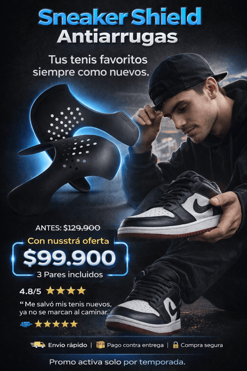 Sneaker Shield antiarrugas 3 x 1
