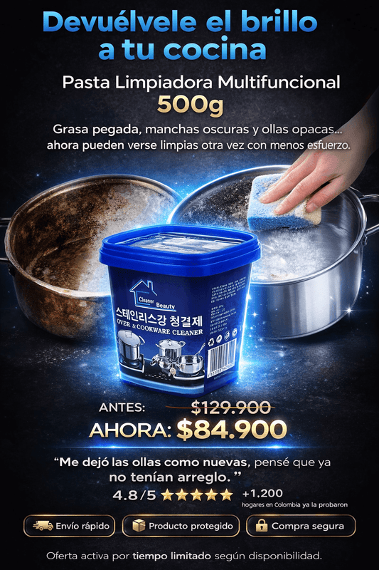 Pasta Mágica Limpia Ollas de Acero