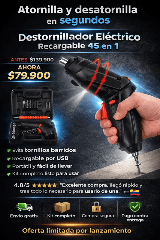 Destornillador Eléctrico 48 en 1