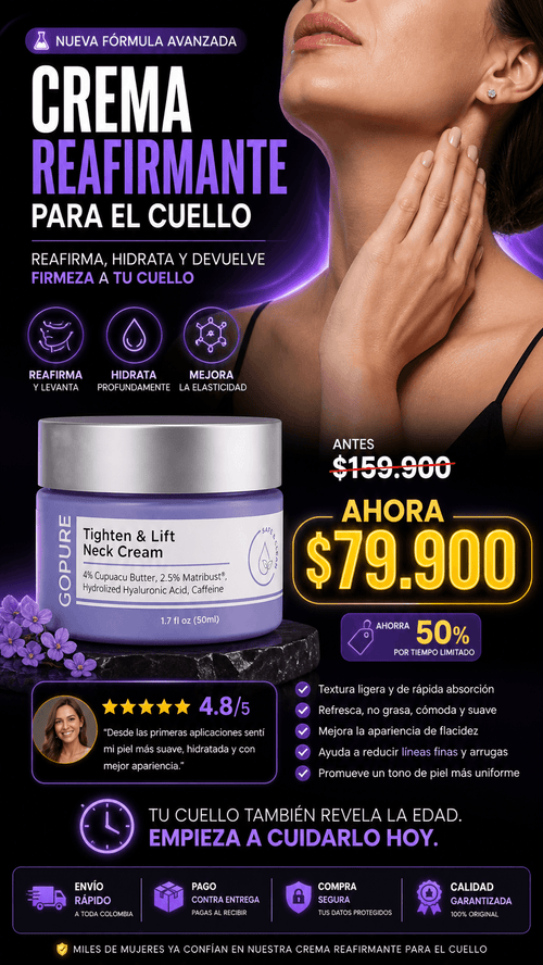 Crema reafirmante para el cuello