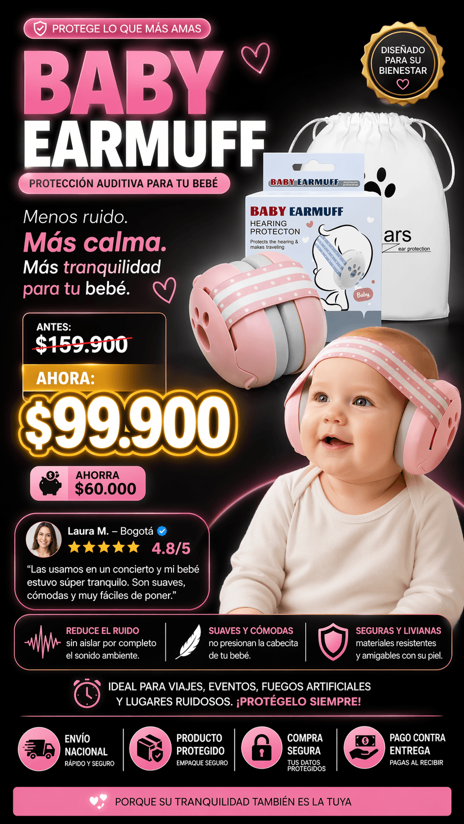 Baby Earmuff Protecto Auditivo para bebe