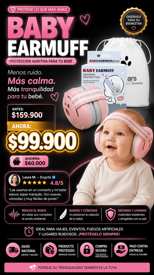 Baby Earmuff Protecto Auditivo para bebe