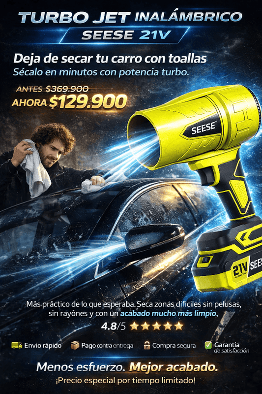 Turbo Jet Inalambrico con 2 Baterias de 21V