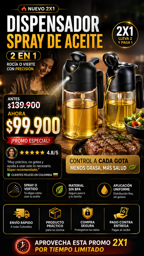 Botella para Aceite Pulverizador Spray