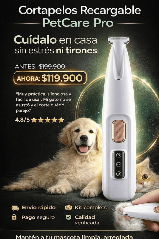 PetCare Pro Cortapelos Recargable importada 🇺🇸