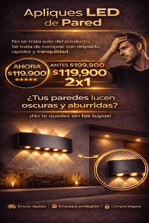 2x1 en Lampara Led Para Pared Importada 🇺🇸