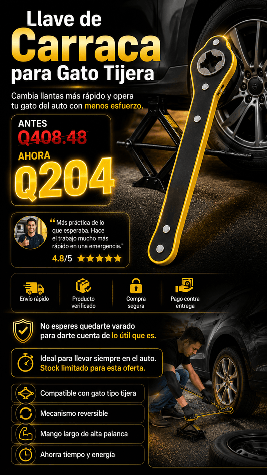 Llave Para Gato - Facilita el Cambio de Llanta