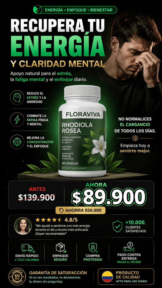 Suplemento Adaptógeno para el Estrés, Enfoque y Energía