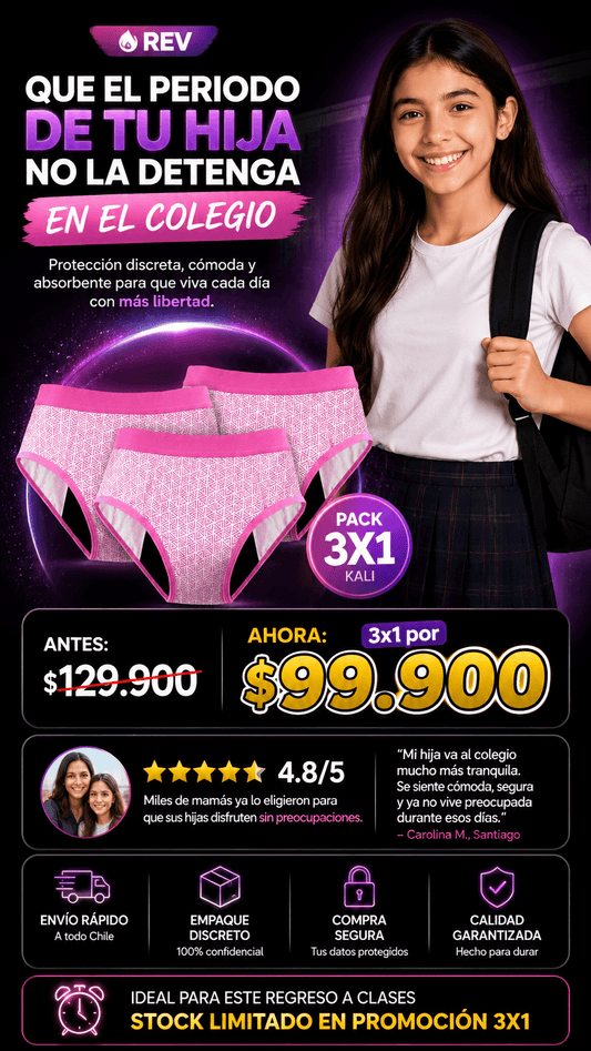 Calzones x3 - Menstruales niña