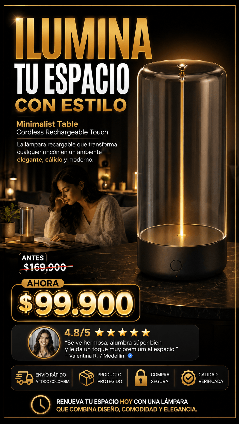 Lampara Tactil Magnetica