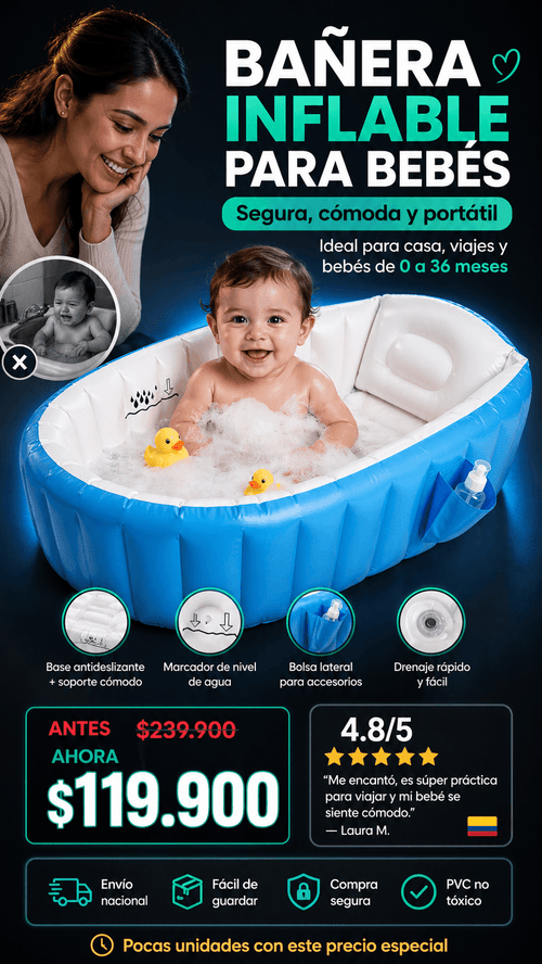 Bañera inflable para bebe