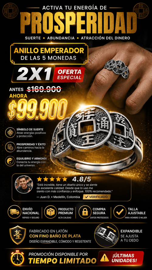 Anillo 5 Emperadores Talisman 2X1
