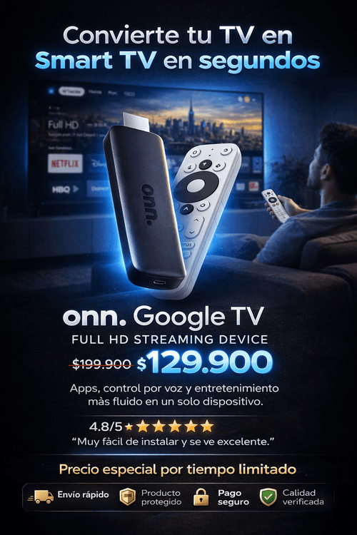 Onn TV Full HD: Convierte tu TV en Smart TV al instante