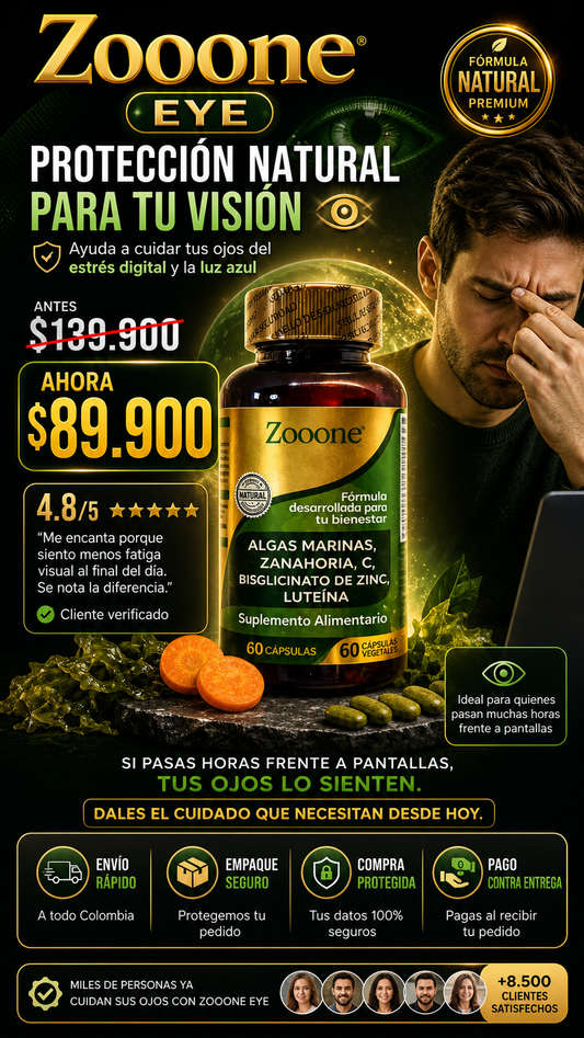 Zooone – Protección natural para tu visión 👁️ 90 cápsulas