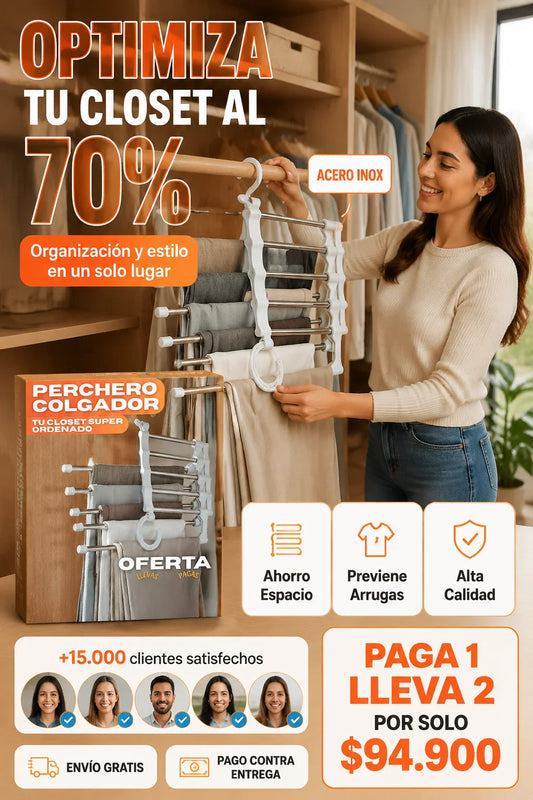 LLEVA 2 PAGAS 1 | Perchero Colgador | Tu Closet Deja de ser un Caos