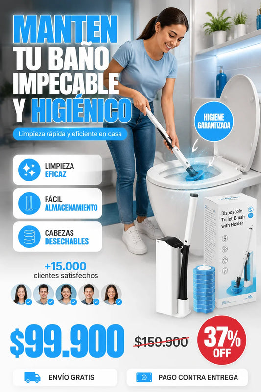 Escobilla Para Baño Con repuestos Incluidos