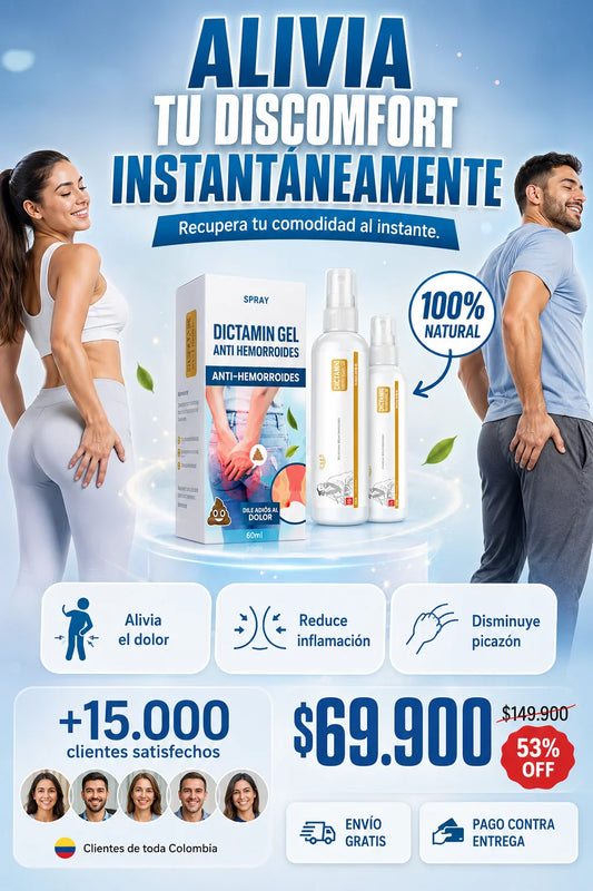 DICTAMIN GEL ANTI HEMORROIDES - Alivio instantáneo
