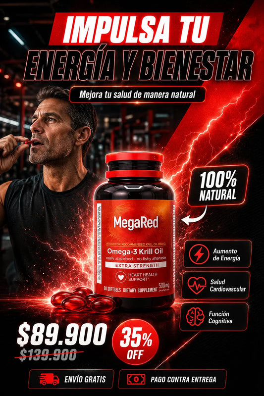 MegaRed Omega 3s® – Impulsa tu testosterona
