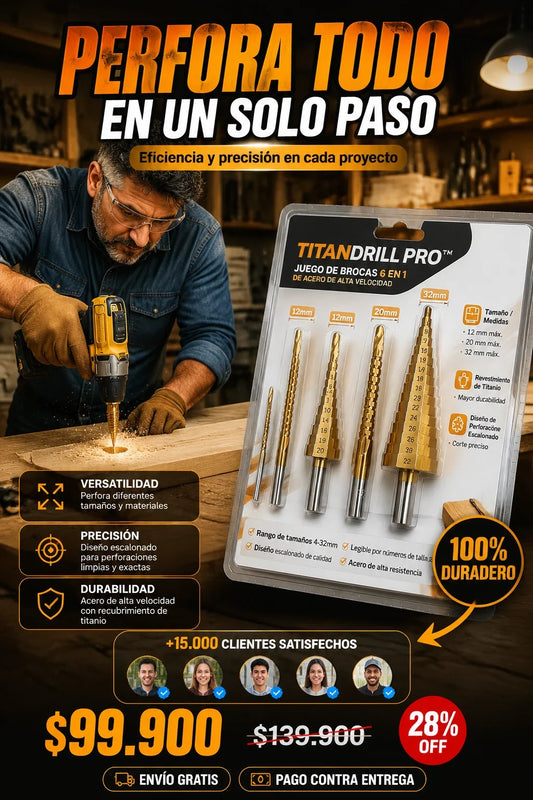 TitanDrill Pro™ - Juego de brocas 6 en 1